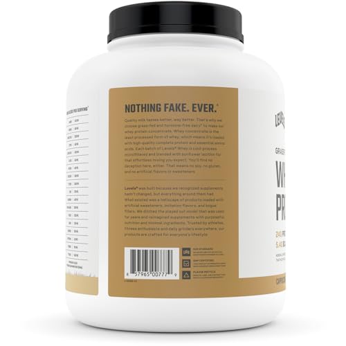 Levels Grass Fed 100% Whey Protein, No Hormones, Cappuccino, 5LB Levels Nutrition buy supplements canada