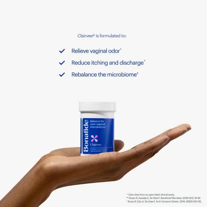 Bonafide Clairvee – Relief from Vaginal Odor^ – Hormone-Free, Drug-Free Vaginal Probiotic – Reduces Odor^ Bonafide buy supplements canada
