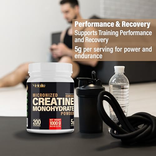 METALIFE 100% Pure Creatine Monohydrate Powder, Canada-Made, 1000 g (200 Servings) Micronized Powder, Muscle Growth, Unflavored, Ideal for Athletes & Fitness Enthusiasts, Third party lab tested, Vegan METALIFE buy supplements canada