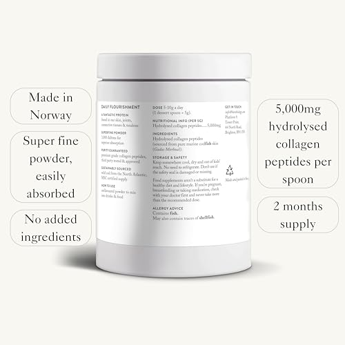 Bare Biology Collagen Powder, 300g/60 Servings - Skinful Pure Marine Collagen Supplement for Skin Bare Biology buy supplements canada