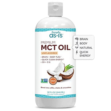 AS-IS Simply Premium MCT Oil C8 & C10 | Unflavored | 100% from Non-GMO Coconuts AS-IS buy supplements canada