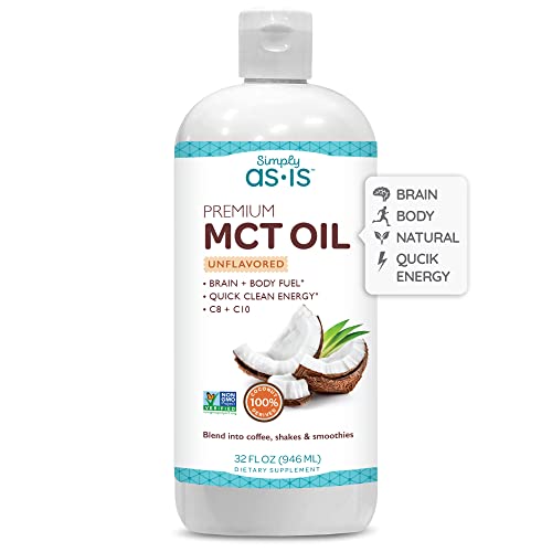 AS-IS Simply Premium MCT Oil C8 & C10 | Unflavored | 100% from Non-GMO Coconuts AS-IS buy supplements canada