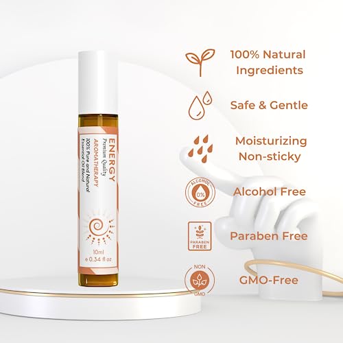 Benatu Energy Essential Oil Roll On Blend (with Clove, Lemon, Grapefruit Oil)- Travel Size Relaxing Roller benatu buy supplements canada