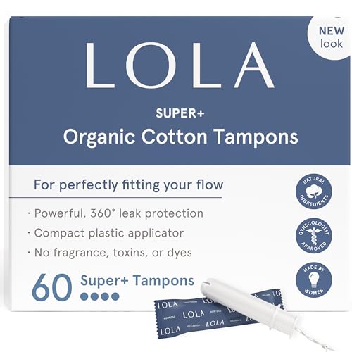 LOLA Organic Cotton Tampons, 60 Count - Super Plus Tampons, Period Feminine Hygiene Products LOLA buy supplements canada