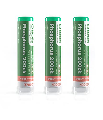 OLLOIS Phosphorus 200ck Organic, Lactose-Free, Kosher Homeopathic Medicine, 80 Pellets (Pack of 3) OLLOÏS buy supplements canada