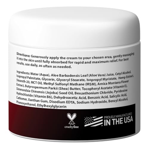 Medical Miracles Hemp Cream - Ideal for Hips, Joints, Neck, Back, Elbows, Fingers, Hands, and Knees (1000mg) Now NEW 4OZ Size Medical Miracles buy supplements canada