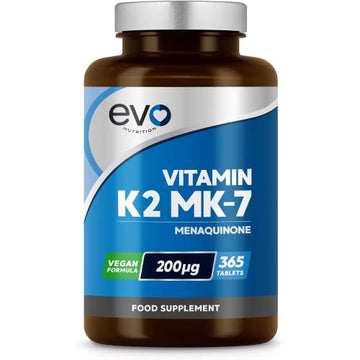 EVO NUTRITION Vitamin K2 MK-7 200mcg | 365 Vegetarian and Vegan Tablets EVO NUTRITION buy supplements canada