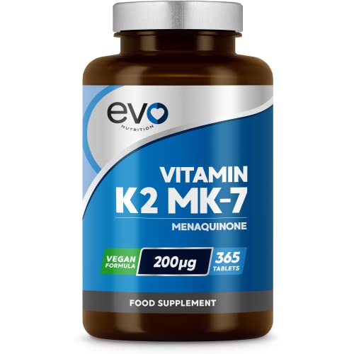 EVO NUTRITION Vitamin K2 MK-7 200mcg | 365 Vegetarian and Vegan Tablets EVO NUTRITION buy supplements canada
