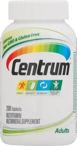 Centrum Adult Multivitamin/Multimineral Supplement with Antioxidants, Zinc, Vitamin D3 and B Vitamins, Gluten Free, Non-GMO Ingredients - 200 Count Centrum buy supplements canada