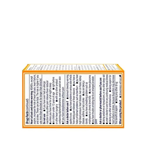 Motrin PM Pain Relief Caplets with 200 mg Ibuprofen & 38 mg Diphenhydramine Sleep Aid, Nighttime Pain Reliever for Minor Aches & Pains Helps You Fall Asleep & Stay Asleep, 20 ct Motrin buy supplements canada