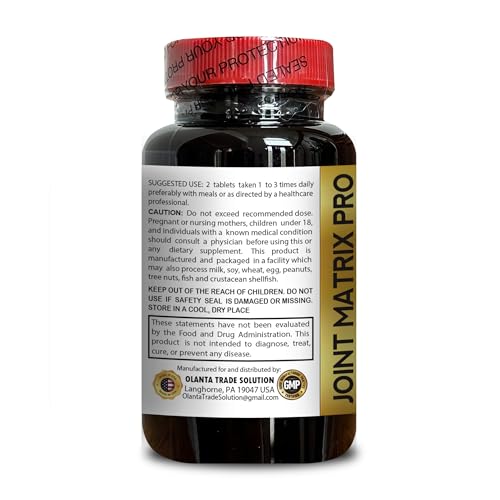 Joint Matrix PRO Natural Complex - Support Muscle Recovery, Full Joint Support, Flexibility Supplements, Natural Muscle Support - 2 Bottles 180 Tablets OLANTA TRADE SOLUTION buy supplements canada