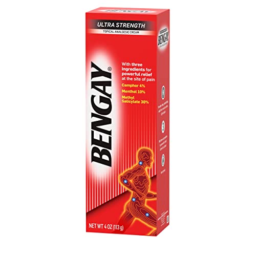 Bengay Ultra Strength Topical Pain Relief Cream, Non-Greasy Topical Analgesic for Minor Arthritis, Muscle, Joint and Back Pain, Camphor, Menthol and Methyl Salicylate, 4 OZ Bengay buy supplements canada