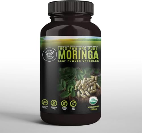 SUPREME HERBALS, 100% Raw and Pure Moringa Leaf Powder Capsules. Organic Certified Moringa Leaf. Natural Superfood with Essential Amino Acids SUPREME HERBALS buy supplements canada