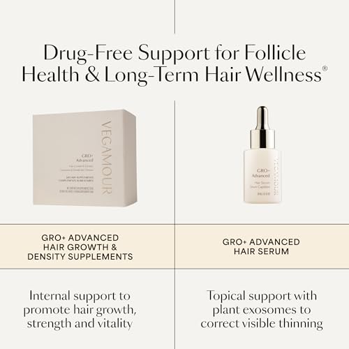 VEGAMOUR GRO+ Advanced Hair Growth Vitamin Supplements - Boosts Hair Growth & Density - 30 Pill Packs/Box VEGAMOUR buy supplements canada