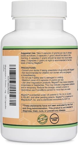 Magnesium L Threonate Capsules (Magtein) – High Absorption Supplement – Bioavailable Double Wood Supplements buy supplements canada
