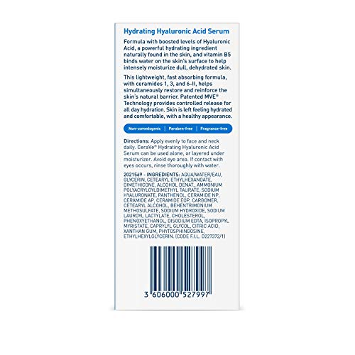Cerave Hyaluronic Acid Serum for Face with Vitamin B5 and Ceramides CeraVe buy supplements canada