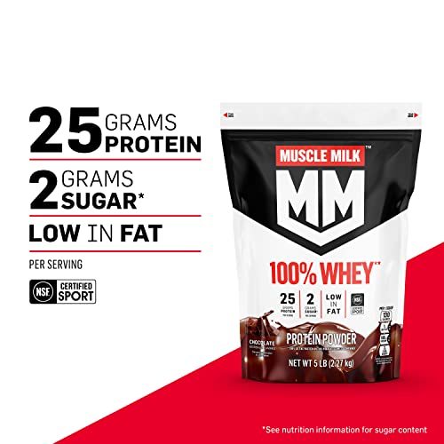 Muscle Milk 100% Whey Protein Powder, Chocolate, 5 Pound, 66 Servings, 25g Protein Muscle Milk buy supplements canada