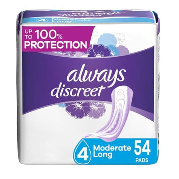 Always Discreet Adult Moderate Long Incontinence Pads, Up to 100% Leak Always Discreet buy supplements canada