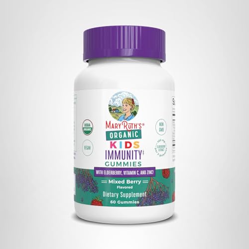 MaryRuth Organics Kids Immune Support Gummies | USDA Organic | Vitamin C, Zinc, and Elderberry Gummies for Kids| Immune Support for Ages 4+ | Vegan MARYRUTH'S buy supplements canada