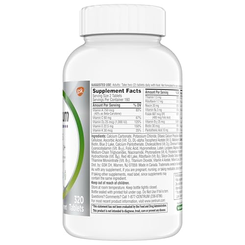 Centrum Minis Silver Multivitamin for Adults 50 Plus, Multimineral Supplement, Vitamin D3, B-Vitamins, Gluten Free, Non-GMO Ingredients Centrum buy supplements canada