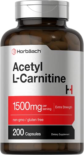 Acetyl L-Carnitine 1500mg | 200 Capsules | Extra Strength ALCAR Supplement | Non-GMO Horbäach buy supplements canada
