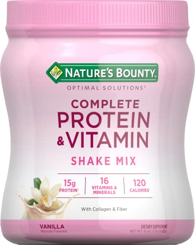 Nature's Bounty Complete Protein & Vitamin Shake Mix with Collagen & Fiber, Contains Vitamin C Nature's Bounty buy supplements canada