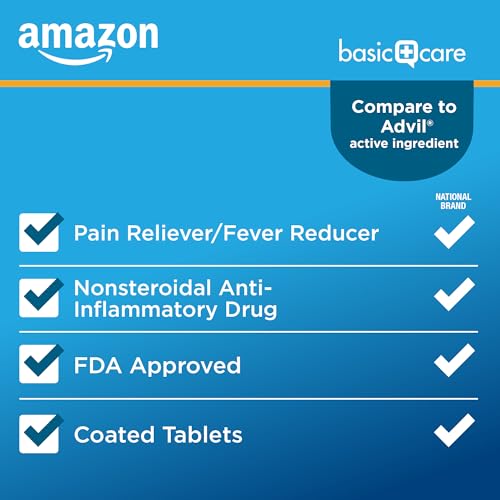 Amazon Basic Care Ibuprofen Tablets 200 mg, Pain Reliever/Fever Reducer, Body Aches Amazon Basic Care buy supplements canada