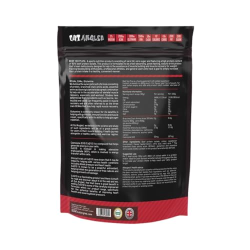 OUT ANGLED Beef Iso Plus, Beef Protein Isolate Powder, High Protein with Natural BCAAs, Zero Fat and Sugar OUT ANGLED buy supplements canada
