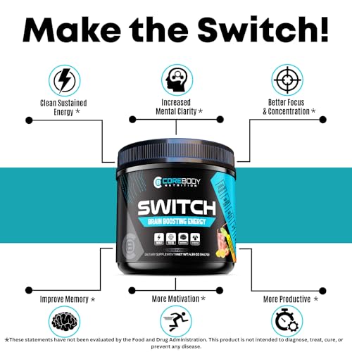 Switch, Brain Boosting Nootropic Energy Supplement, Increase Mental Focus & Cognitive CoreBody Nutrition buy supplements canada