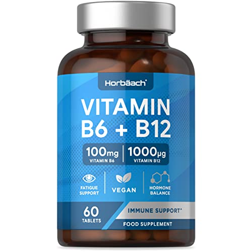 Vitamin B6 and B12 Tablets High Strength | 60 Count | with 100mg of Vitamin B6 Horbäach buy supplements canada