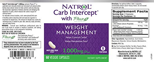 Natrol Carb Intercept with Phase 2 Carb Controller Capsules, White Kidney (Pack of 12) Natrol buy supplements canada