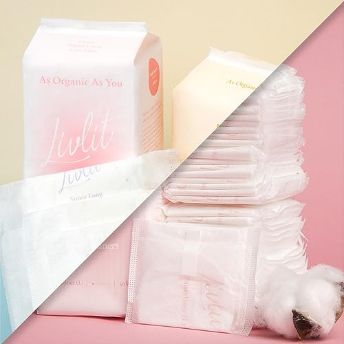 Livlit Ultra Thin Panty Liners Sanitary Pads, 100% Certified Organic Cotton from Texas, Light Absorbency LIVLIT buy supplements canada