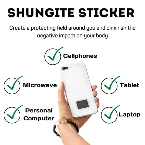 KarelianMasters Shungite Stone Stickers - Natural Stone Adhesive Plates for Phones (Set of 3 Plates) KARELIANMASTERS buy supplements canada