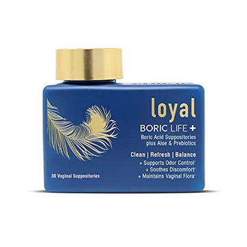 Loyal Boric Life Plus - Boric Acid Vaginal Suppositories with Aloe & FOS - Supports Odor Loyal buy supplements canada