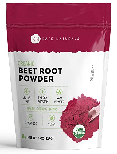 Kate Naturals Beet Root Powder for Baking & Smoothies (8oz) USDA Organic Beetroot Powder Kate Naturals buy supplements canada