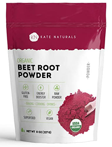 Kate Naturals Beet Root Powder for Baking & Smoothies (8oz) USDA Organic Beetroot Powder Kate Naturals buy supplements canada