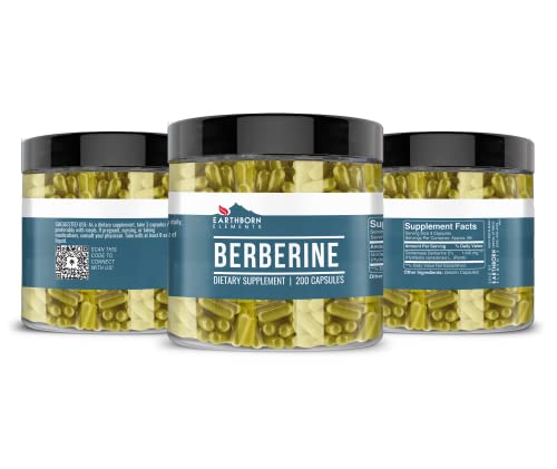 Earthborn Elements Berberine 200 Capsules, Pure & Undiluted, No Additives Earthborn Elements buy supplements canada