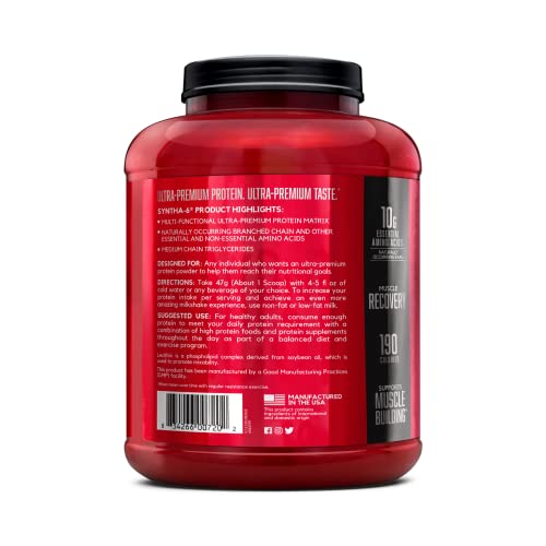 BSN SYNTHA-6 Whey Protein Powder with Micellar Casein, Milk Protein Isolate, Chocolate BSN buy supplements canada