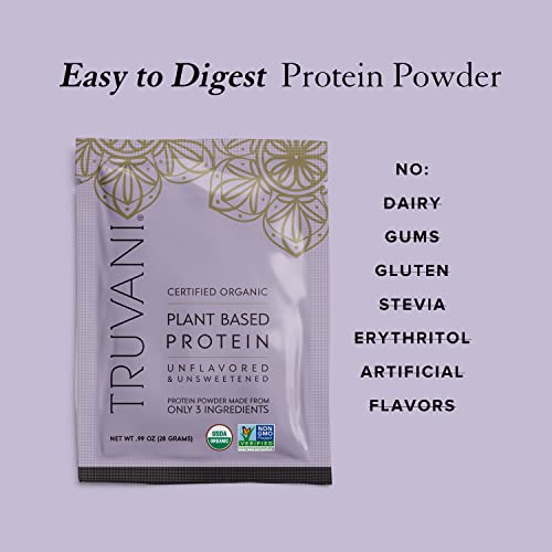 Truvani Organic Vegan Protein Powder Unflavored - 20g of Plant Based Protein, Organic Truvani buy supplements canada