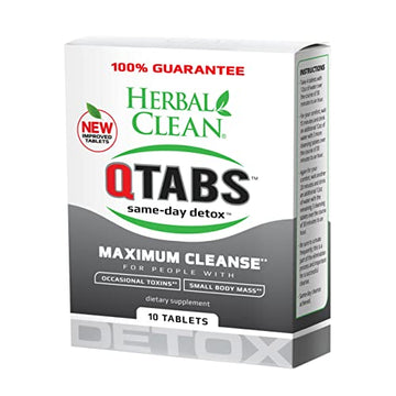 Herbal Clean - QTabs Same-Day Detox, Portable and Discreet, 10 Tablets Herbal Clean buy supplements canada
