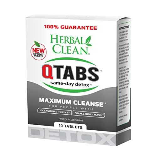 Herbal Clean - QTabs Same-Day Detox, Portable and Discreet, 10 Tablets Herbal Clean buy supplements canada