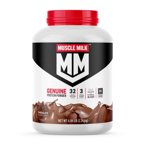 Muscle Milk Genuine Protein Powder, Chocolate, 4.94 Pound, 32 Servings, 32g Protein Muscle Milk buy supplements canada