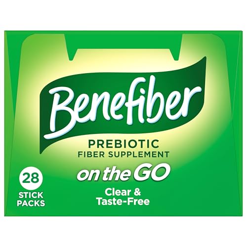 Benefiber On The Go Prebiotic Fiber Supplement Powder for Digestive Health, Daily Fiber, Unflavored - 28 Sticks (3.92 Ounces) Benefiber buy supplements canada