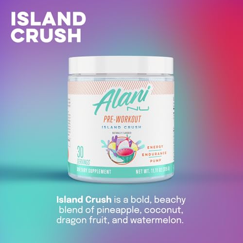 Alani Nu Island Crush Pre Workout and BCAA Hawaiian Shaved Ice Post Workout Powder Alani Nu buy supplements canada