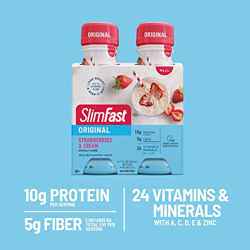 SlimFast Meal Replacement Shake, Original Strawberries & Cream, 10g of Ready to Drink Protein SlimFast buy supplements canada