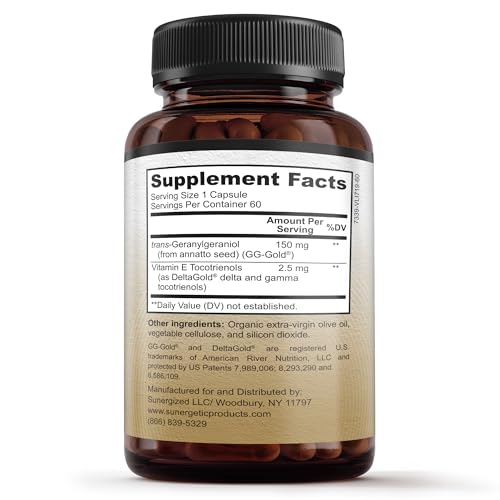 Premium Geranylgeraniol Supplement – GG-Gold 150mg with DeltaGold Vitamin E Tocotrienols Sunergetic buy supplements canada
