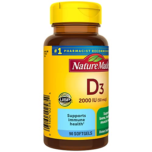 Nature Made Vitamin D3 2000 IU (50 mcg), Dietary Supplement for Bone, Teeth, Muscle Nature Made buy supplements canada