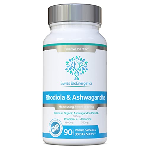 Rhodiola & Ashwagandha with L-Theanine - Award Winning Ashwagandha KSM-66 600mg swiss bioenergetics buy supplements canada