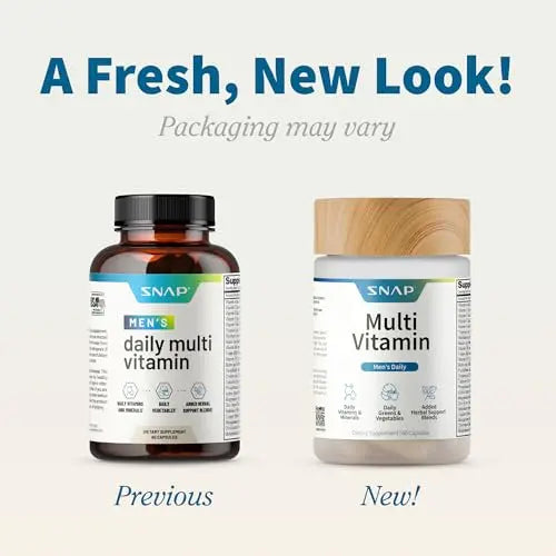 Snap Supplements Men's Multivitamins - Daily Vitamins & Minerals for Men - Vitamin D, B12, Zinc, Herbs & Vitamin C Snap Supplements buy supplements canada